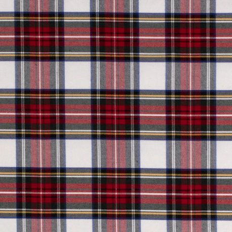 Schotse Ruit stretch 05201 wit 051