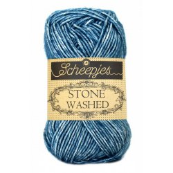 Stone Washed. Pendikte 3-3,5 mm. Kleur 805. Blue Apatite. Scheepjeswol.