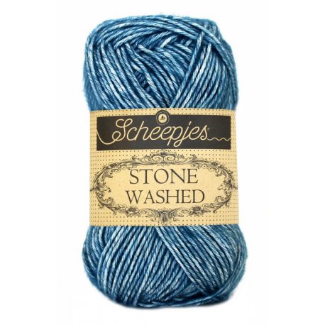 Stone Washed. Pendikte 3-3,5 mm. Kleur 805. Blue Apatite. Scheepjeswol.