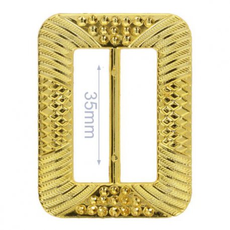 SIERGESP KUNSTSTOF RECHTHOEK 35MM 378608 goud 2