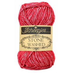 Stone Washed. Pendikte 3-3,5 mm. Kleur 807. Red Jasper. Scheepjeswol.