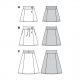 Burda 6154 Rokken van Tricot Jersey of Jogging