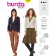 Burda 6160 Jasjes vesten van Wol, Gabardine en Jacquard