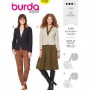 Burda 6160 Jasjes vesten van Wol, Gabardine en Jacquard