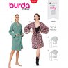 Burda 6161 Kimono's van Katoen, Badstof, Zijde of Satijn