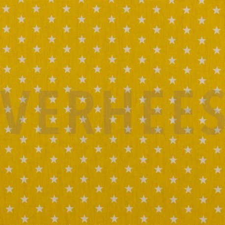 Poplin Kleine Sterretjes 04955 V geel 016