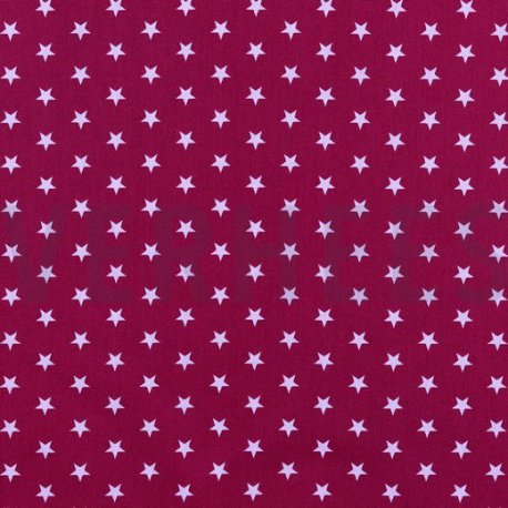 Poplin Kleine Sterretjes 04955 V Cerise 018
