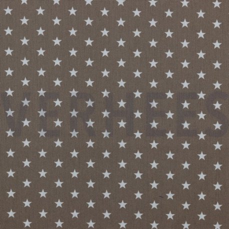 Poplin Kleine Sterretjes 04955 V Taupe 019
