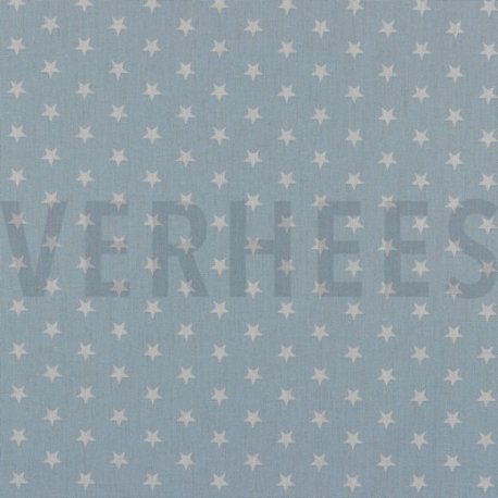 Poplin Kleine Sterretjes 04955 V Blauw 020