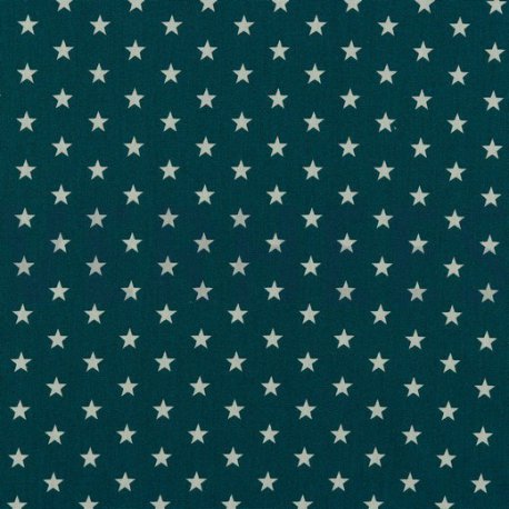 Poplin Kleine Sterretjes 04955 V Petrol 023