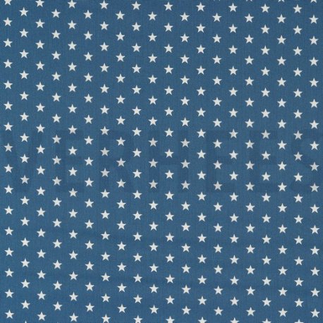 Poplin Kleine Sterretjes 04955 V Blauw 025