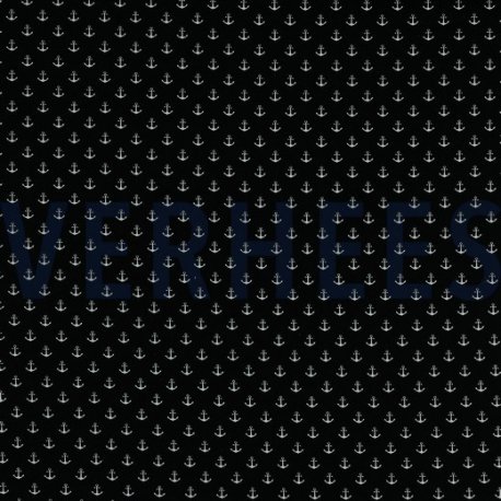 Poplin Kleine Anker 8601 V zwart 001