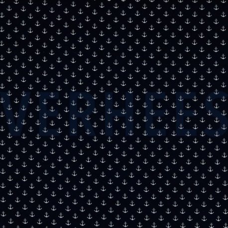 Poplin Kleine Anker 8601 V Blauw 002