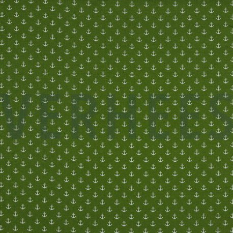 Poplin Kleine Anker 8601 V groen 017