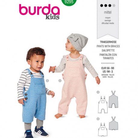 Burda 9295 Salopettes van Jogging, Tricot of Fleece