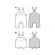 Burda 9295 Salopettes van Jogging, Tricot of Fleece
