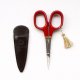 COHANA SCHAAR MET GOUDEN KWAST 10,5CM ROOD