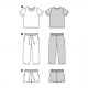 Burda 9288 Combinatie van Katoen, Tricot of Jersey