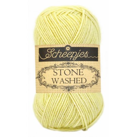 Stone Washed. Pendikte 3-3,5 mm. Kleur 817. Citrine. Scheepjeswol.