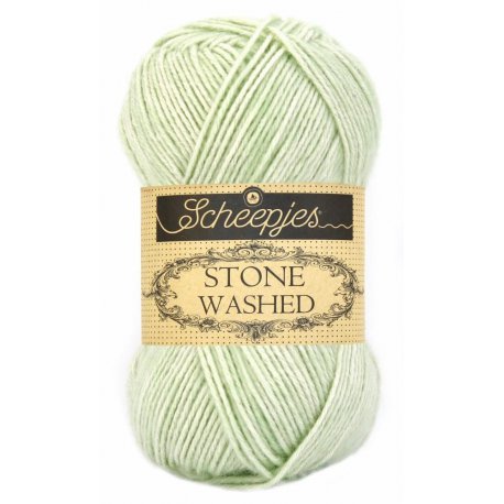 Stone Washed. Pendikte 3-3,5 mm. Kleur 819. New Jade. Scheepjeswol.