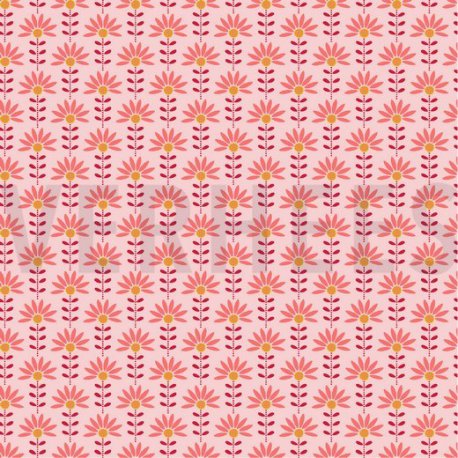 LET OP PRESALE Poplin Graphic Flower 08237V Roze 008