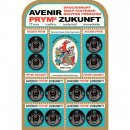 5x12 stuks PRYM AANNAAIDRUKKNOOP MESSING 17MM ZWART 341.135