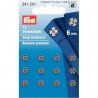 5x12 stuks PRYM AANNAAIDRUKKNOOP MESSING 6MM ZILVER 341.241