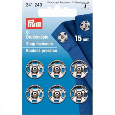 PRYM AANNAAIDRUKKNOOP MESSING 15MM 341.249