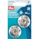 PRYM AANNAAIDRUKKNOOP MESSING 30MM ZILVER 341.260
