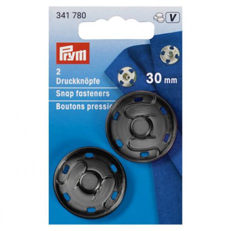 PRYM AANNAAIDRUKKNOOP MESSING 30MM GESCHUT BRONS 341.780