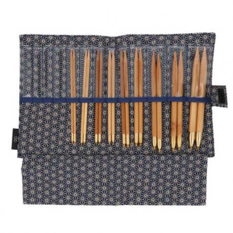 SEEKNIT KOSHITSU VERWIS. RONDBREINAALDEN SET ML KA58865-01 blauw
