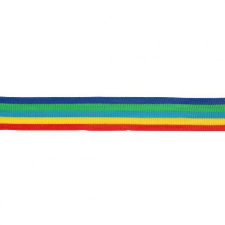 Flexibel band voor zijkant broek of colbert  60956-35 blauw oranje