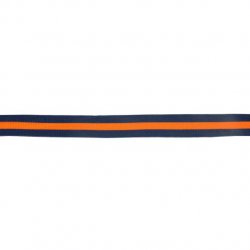 Flexibel band voor zijkant broek of colbert 20mm blauw oranje 60956-20