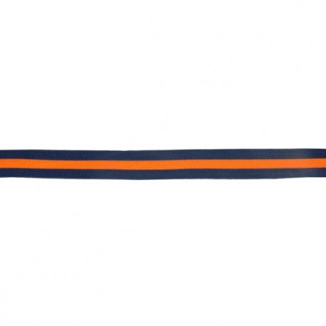 Flexibel band voor zijkant broek of colbert 20mm blauw oranje 60956-20