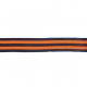 Flexibel band voor zijkant broek of colbert 35mm blauw oranje 60956-35