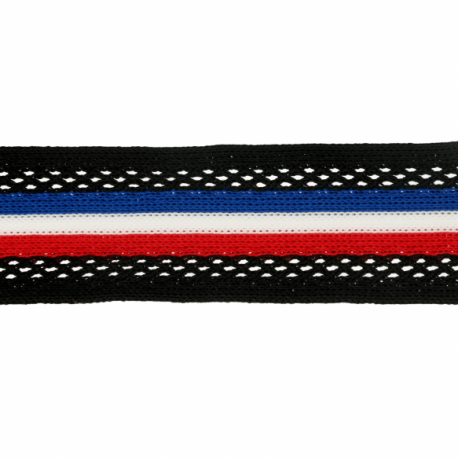 Flexibel band voor zijkant broek of colbert 30mm Rood wit blauw 60980-30