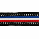 25 mtr Flexibel band voor zijkant broek of colbert 30mm Rood wit blauw 60980-30