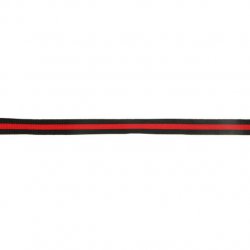 Flexibel band voor zijkant broek of colbert  60936 zwart rood