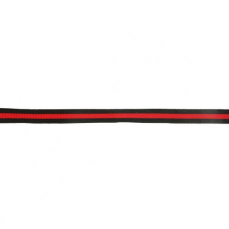 Flexibel band voor zijkant broek of colbert  60936 zwart rood
