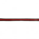 Flexibel band voor zijkant broek of colbert  15mm zwart rood  60936-15