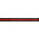 Flexibel band voor zijkant broek of colbert  20mm zwart rood  60936-20