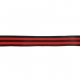 Flexibel band voor zijkant broek of colbert  30mm zwart rood  60936-30