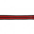 Flexibel band voor zijkant broek of colbert  30mm zwart rood  60936-30