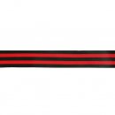 Flexibel band voor zijkant broek of colbert  35mm zwart rood  60936-35