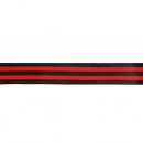 25 mtr Flexibel band voor zijkant broek of colbert  35mm zwart rood  60936-35