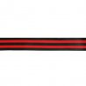 25 mtr Flexibel band voor zijkant broek of colbert  35mm zwart rood  60936-35