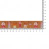 25 mtr GEWEVEN BAND HUISJES 17MM 67465 Goud Roze 08