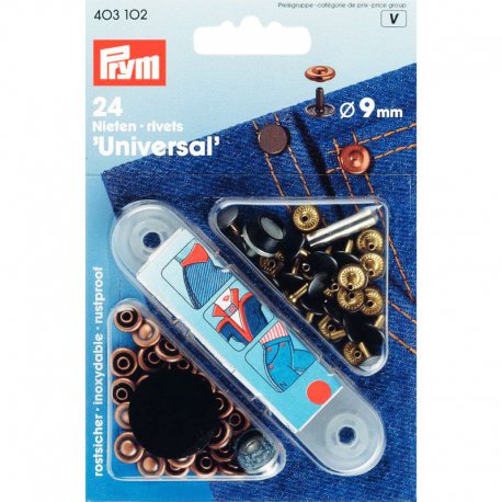 PRYM SIERNIETEN MESSING 9MM OUD KOPER-BRONS 022.403102