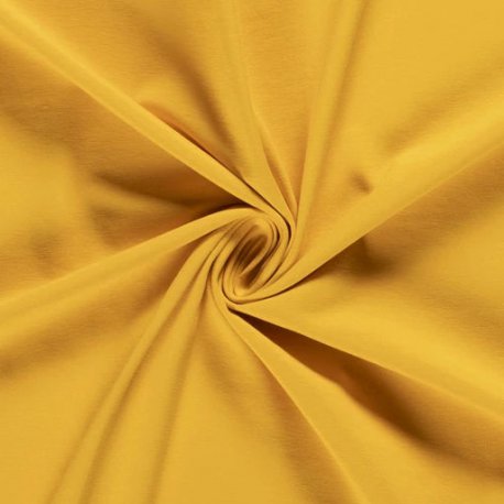 Tricot Uni Katoen/Elastan geel 033