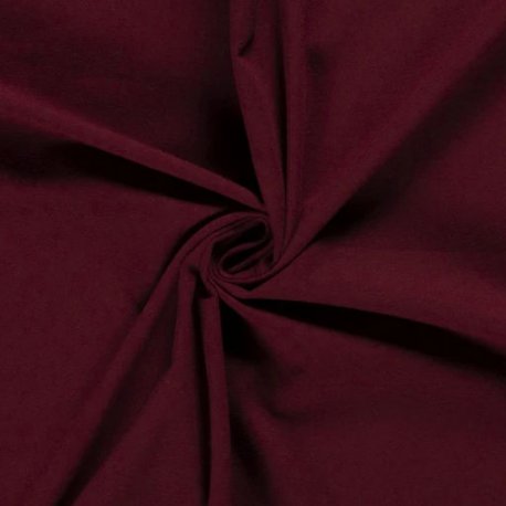 Tricot Uni Katoen/Elastan Bordeaux 118